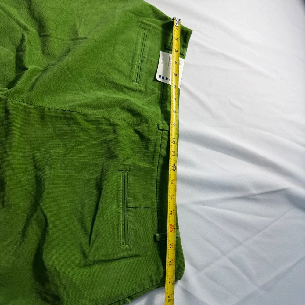 Lands' End Bright Green Corduroy Wide-Leg Trousers - Picture 7 of 9